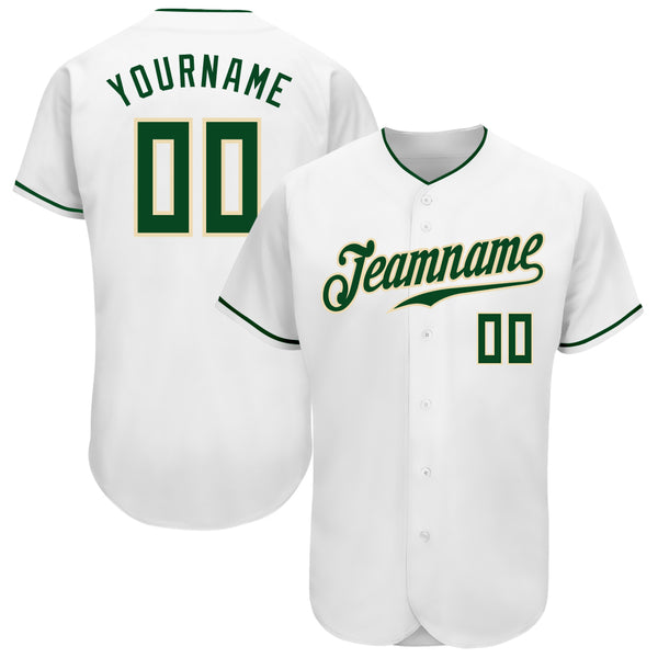 Custom Green Green-Gold Authentic Baseball Jersey – CustomJerseysPro