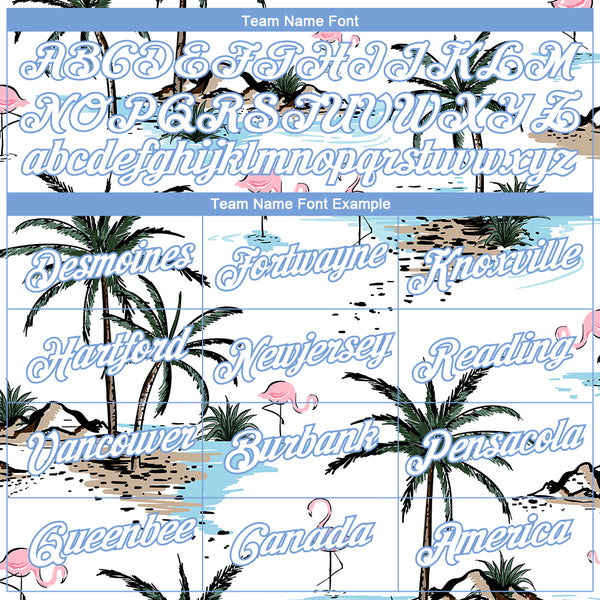 Cheap Custom White Royal 3D Pattern Design Beach Hawaii Palm Trees