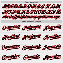 Load image into Gallery viewer, Custom White Black-Red Authentic Baseball Jersey
