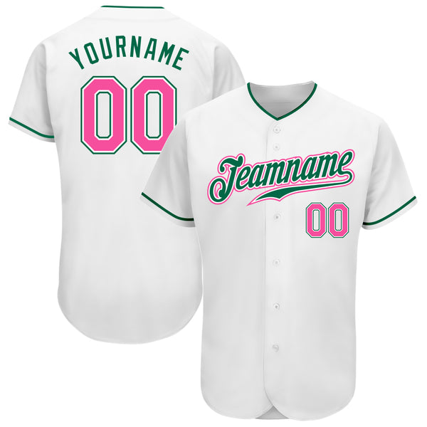 Cheap Custom Kelly Green Pink-White Authentic Sleeveless Baseball Jersey  Free Shipping – CustomJerseysPro