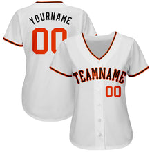 Charger l&#39;image dans la galerie, Custom White Orange-Black Authentic Baseball Jersey
