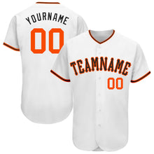 Charger l&#39;image dans la galerie, Custom White Orange-Black Authentic Baseball Jersey
