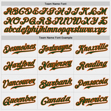 Laden Sie das Bild in den Galerie-Viewer, Custom White Green-Orange Authentic Baseball Jersey
