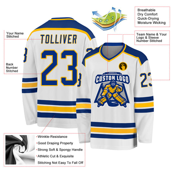 Cheap Custom Royal White-Light Blue Hockey Jersey Free Shipping –  CustomJerseysPro