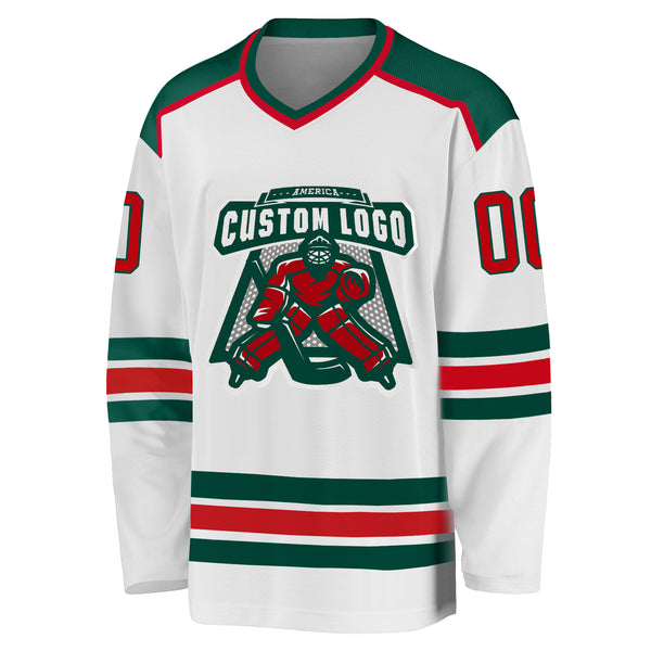 Cheap Custom Pink White-Green Hockey Jersey Free Shipping – CustomJerseysPro