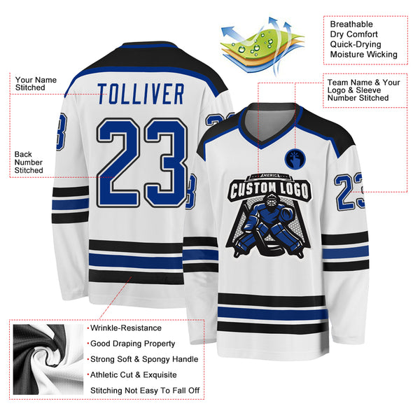 Cheap Custom Purple Black-White Hockey Jersey Free Shipping –  CustomJerseysPro