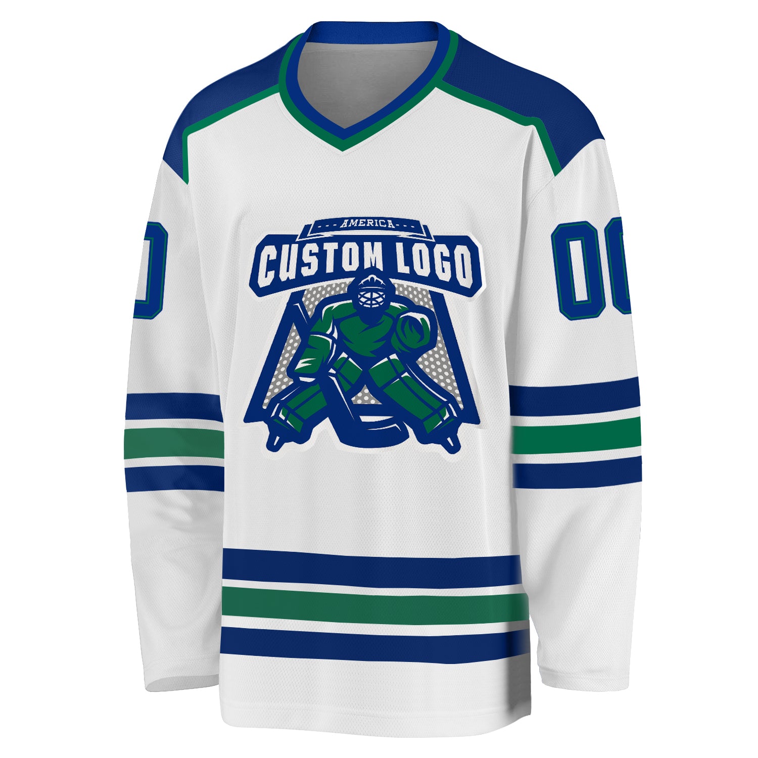 Cheap Custom Kelly Green Royal-White Hockey Jersey Free Shipping –  CustomJerseysPro