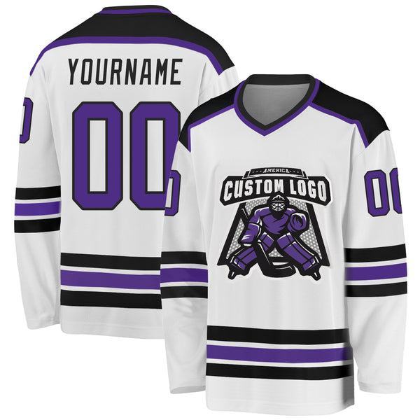 Cheap Custom White Purple-Gray Hockey Jersey Free Shipping –  CustomJerseysPro