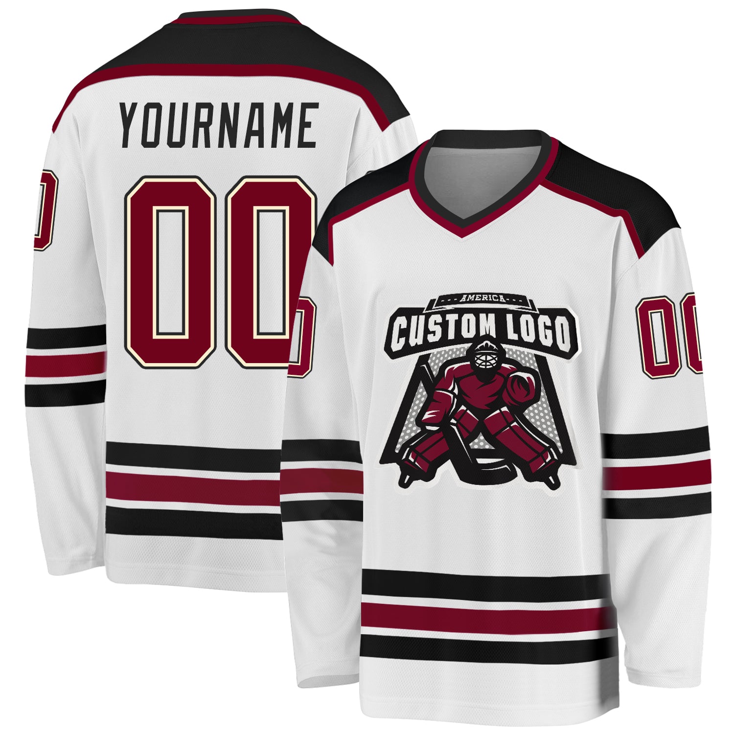 EC-EF022 Custom Your Hockey Jerseys (Any Logo Any Number Any Name)Red