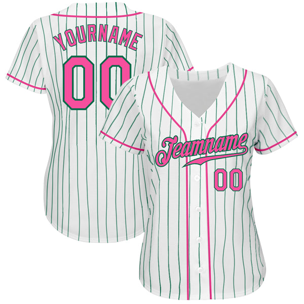 Custom Kelly Green Pink-Black Authentic Gradient Fashion Baseball Jersey  Discount