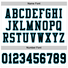 Load image into Gallery viewer, Custom White Black-Teal Mesh Authentic Football Jersey
