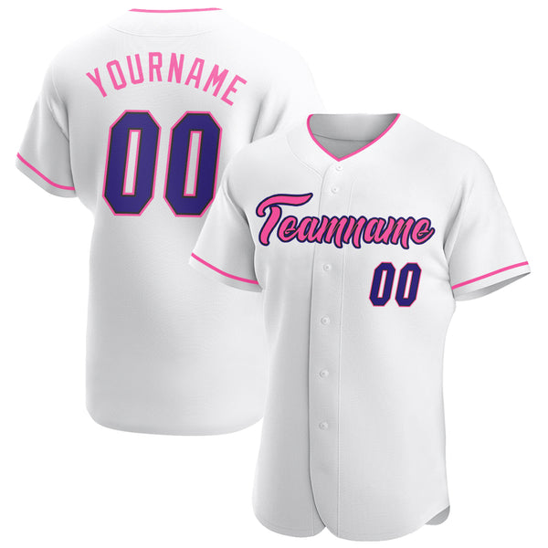 Cheap Custom White Light Blue Pink-Black Authentic Two Tone Baseball Jersey  Free Shipping – CustomJerseysPro