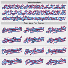 Load image into Gallery viewer, Custom White Light Blue Black-Pink Authentic Baseball Jersey
