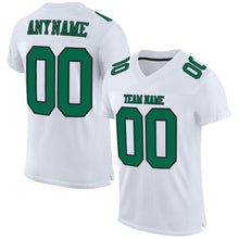 Laden Sie das Bild in den Galerie-Viewer, Custom White Kelly Green-Black Mesh Authentic Football Jersey
