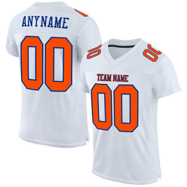 Cheap Custom White Black-Orange Mesh Authentic Throwback Football Jersey  Free Shipping – CustomJerseysPro