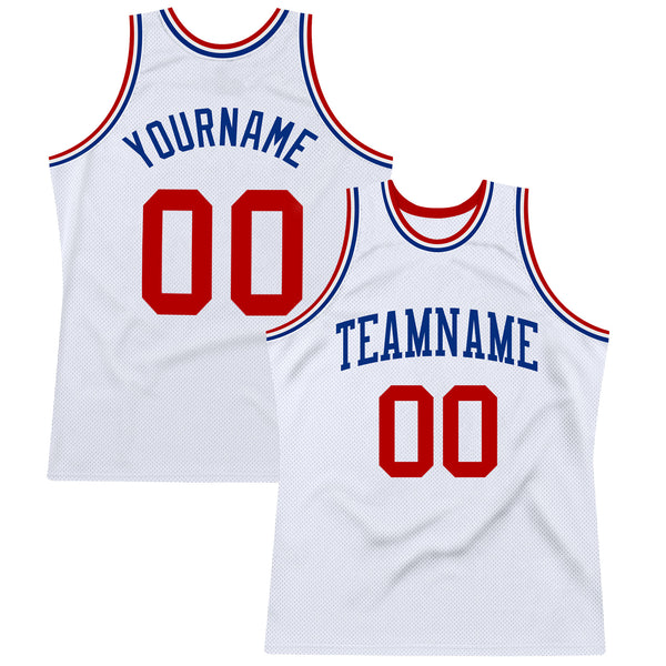 Cheap Custom White Red-Royal Authentic Throwback Basketball Jersey Free  Shipping – CustomJerseysPro