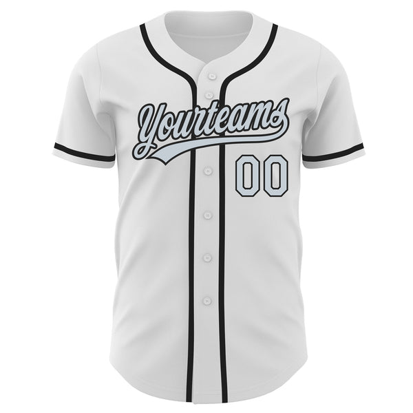 Cheap Custom White Silver-Black Authentic Baseball Jersey Free Shipping –  CustomJerseysPro