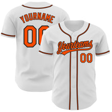 Laden Sie das Bild in den Galerie-Viewer, Custom White Orange-Black Authentic Baseball Jersey
