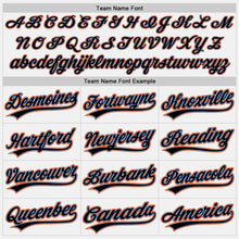 Load image into Gallery viewer, Custom White Black Powder Blue-Orange Authentic Baseball Jersey
