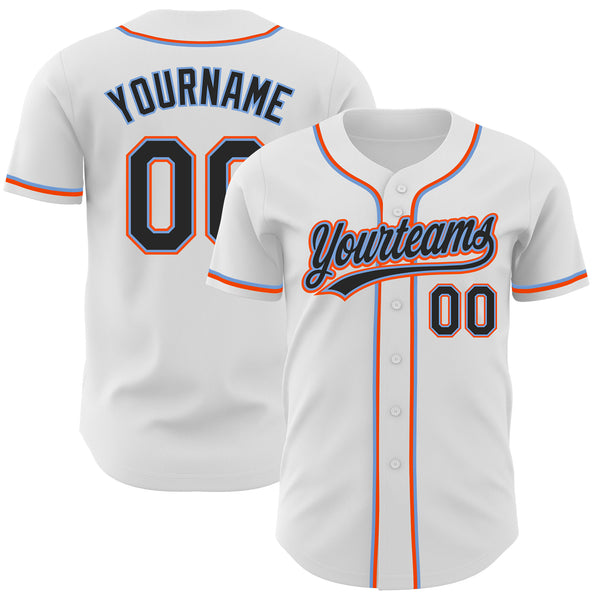 Custom Orange Navy-White Baseball Jersey