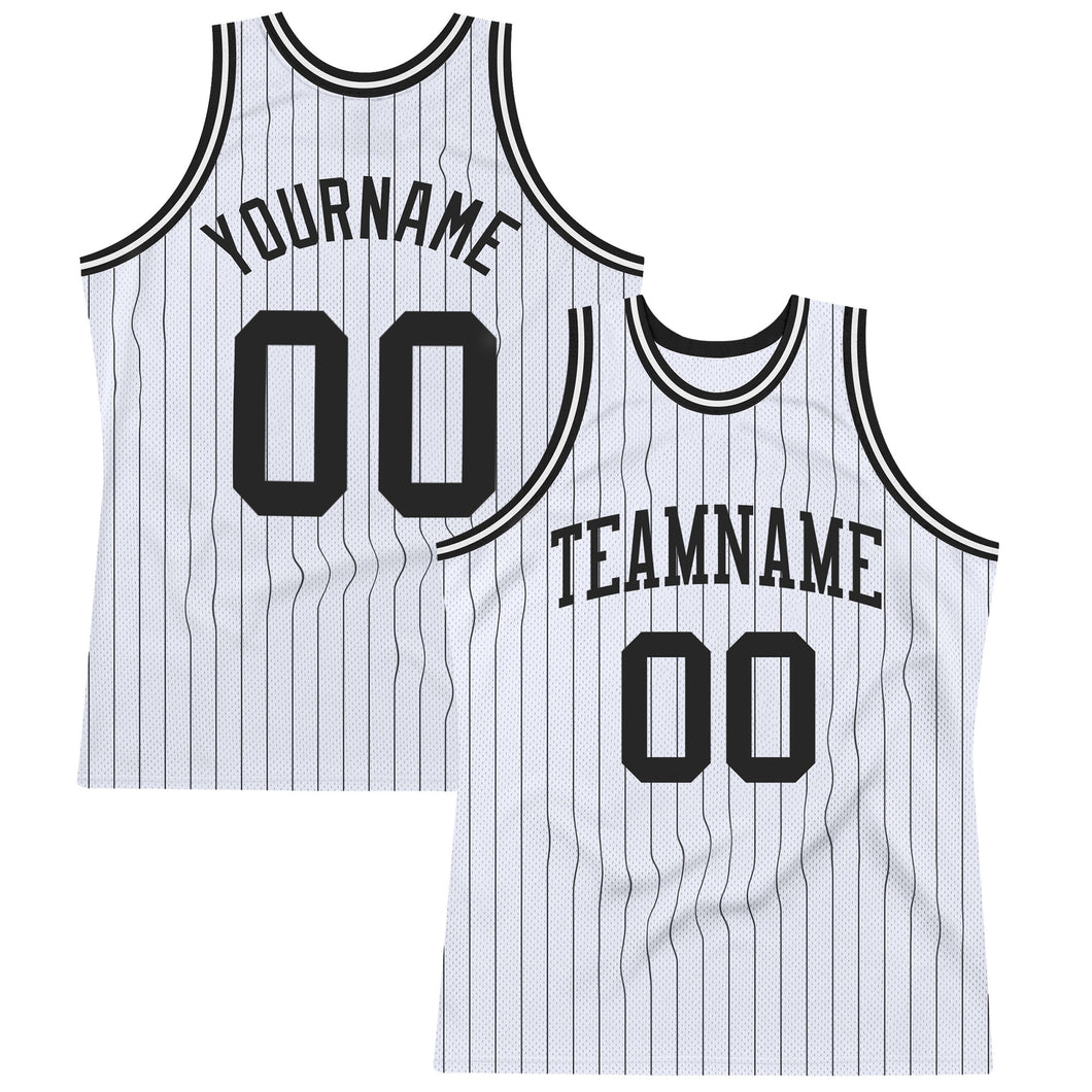 Custom White Black Round Neck Basketball Jersey – CustomJerseysPro