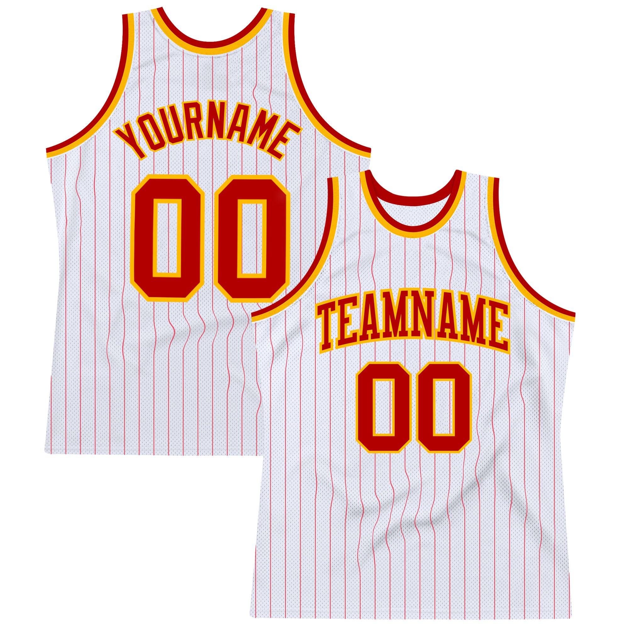 Red and best sale gold basketball jersey