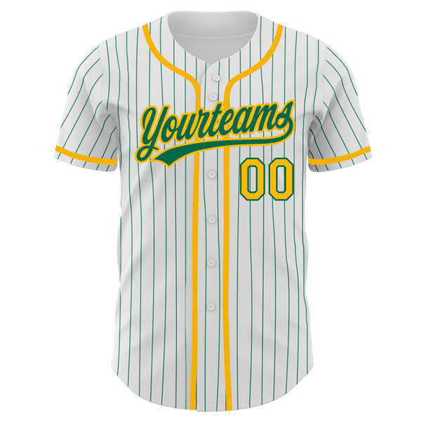 Cheap Custom Pink White Pinstripe Green Authentic Baseball Jersey Free  Shipping – CustomJerseysPro