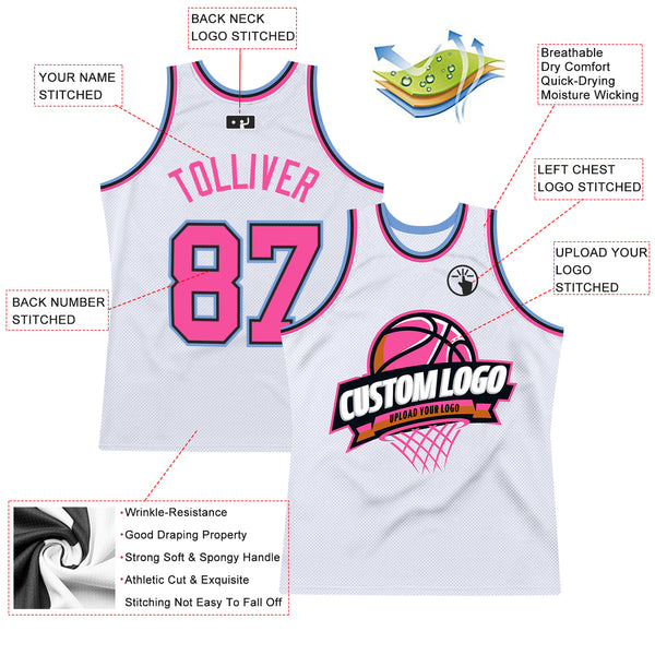 Cheap Custom Black Pink-Teal Authentic Throwback Basketball Jersey Free  Shipping – CustomJerseysPro