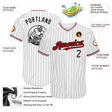 Charger l&#39;image dans la galerie, Custom White Black Pinstripe Red Authentic Baseball Jersey
