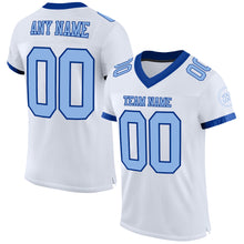 Load image into Gallery viewer, Custom White Light Blue-Royal Mesh Authentic Football Jersey
