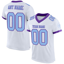 Charger l&#39;image dans la galerie, Custom White Light Blue-Purple Mesh Authentic Football Jersey
