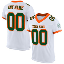 Charger l&#39;image dans la galerie, Custom White Green-Orange Mesh Authentic Football Jersey
