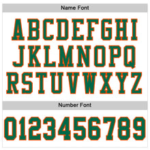 Load image into Gallery viewer, Custom White Kelly Green-Orange Mesh Authentic Football Jersey
