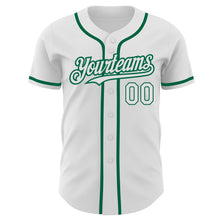 Load image into Gallery viewer, Custom White Kelly Green Authentic Baseball Jersey
