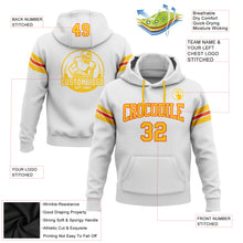 Загрузить изображение в средство просмотра галереи, Custom Stitched White Yellow-Orange Football Pullover Sweatshirt Hoodie
