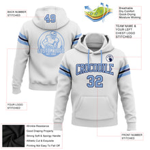 Загрузить изображение в средство просмотра галереи, Custom Stitched White Light Blue-Navy Football Pullover Sweatshirt Hoodie
