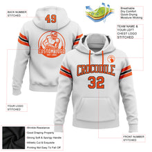 Загрузить изображение в средство просмотра галереи, Custom Stitched White Orange-Black Football Pullover Sweatshirt Hoodie
