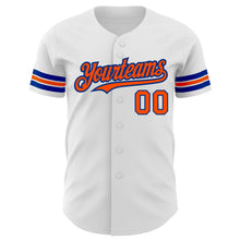 Laden Sie das Bild in den Galerie-Viewer, Custom White Orange-Royal Authentic Baseball Jersey
