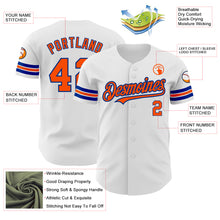 Laden Sie das Bild in den Galerie-Viewer, Custom White Orange-Royal Authentic Baseball Jersey
