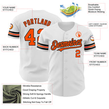 Laden Sie das Bild in den Galerie-Viewer, Custom White Orange-Black Authentic Baseball Jersey
