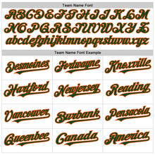 Charger l&#39;image dans la galerie, Custom White Green Pinstripe Orange Authentic Sleeveless Baseball Jersey
