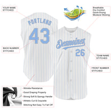 Charger l&#39;image dans la galerie, Custom White Light Blue Pinstripe Red Authentic Sleeveless Baseball Jersey
