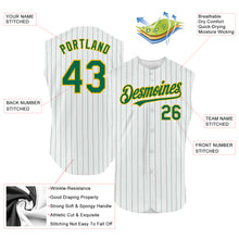 Charger l&#39;image dans la galerie, Custom White Kelly Green Pinstripe Red Authentic Sleeveless Baseball Jersey
