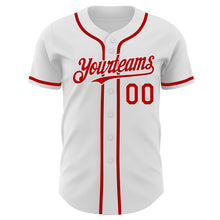 Charger l&#39;image dans la galerie, Custom White Red Authentic Baseball Jersey
