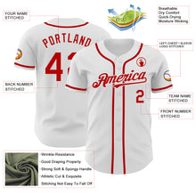 Charger l&#39;image dans la galerie, Custom White Red Authentic Baseball Jersey
