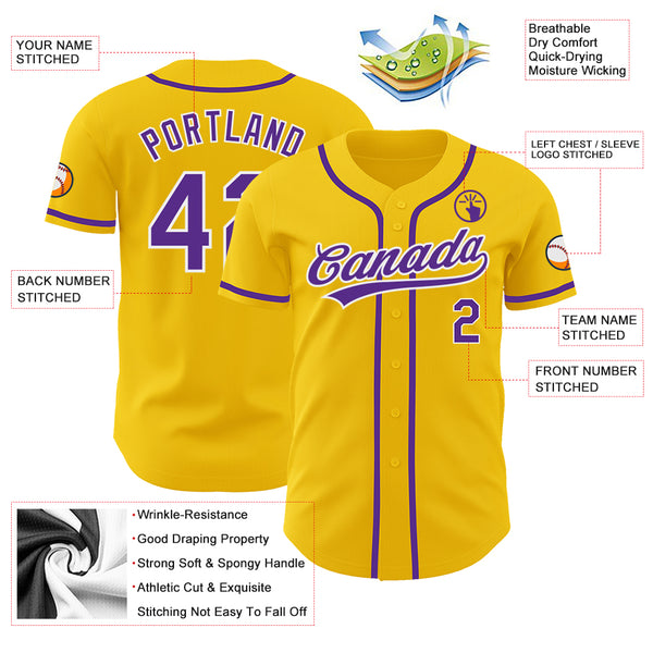 Wholesale Yellow Baseball Jersey for Discount,Shirts Embroidered Team Logo Name Number Softball