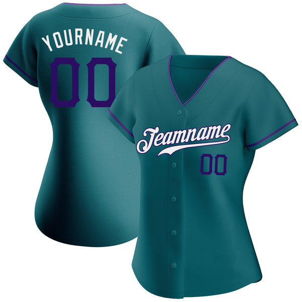 Cheap Custom Aqua Purple-White Authentic Baseball Jersey Free Shipping –  CustomJerseysPro