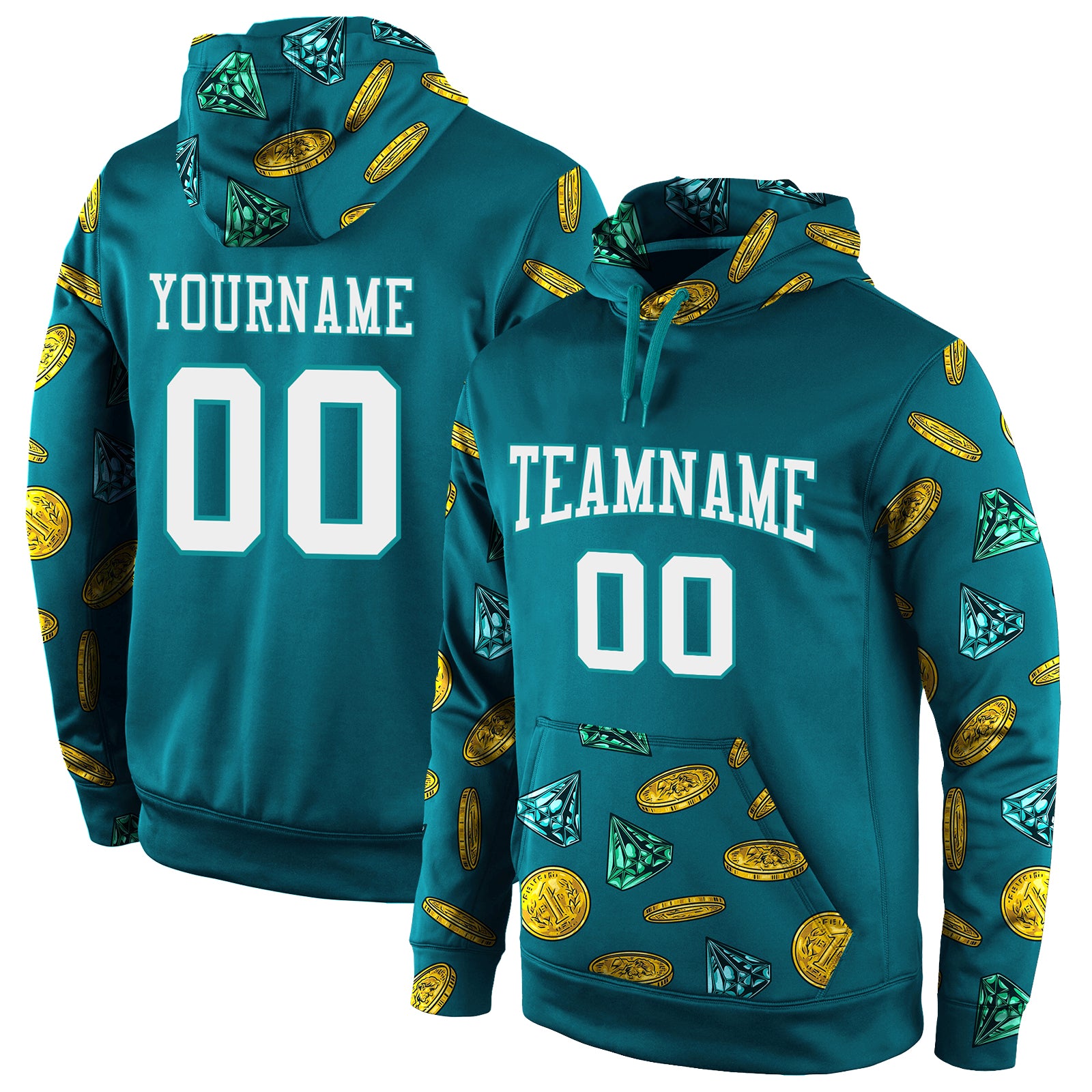 Miami Dolphins 3D design pullover hoodie