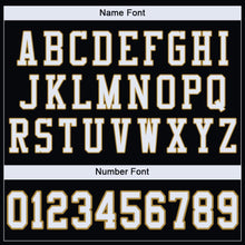 Load image into Gallery viewer, Custom Black White-Old Gold Mesh Authentic Football Jersey
