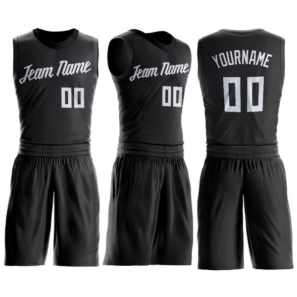 Cheap Custom White White-Black Round Neck Sublimation Basketball Suit Jersey  Free Shipping – CustomJerseysPro